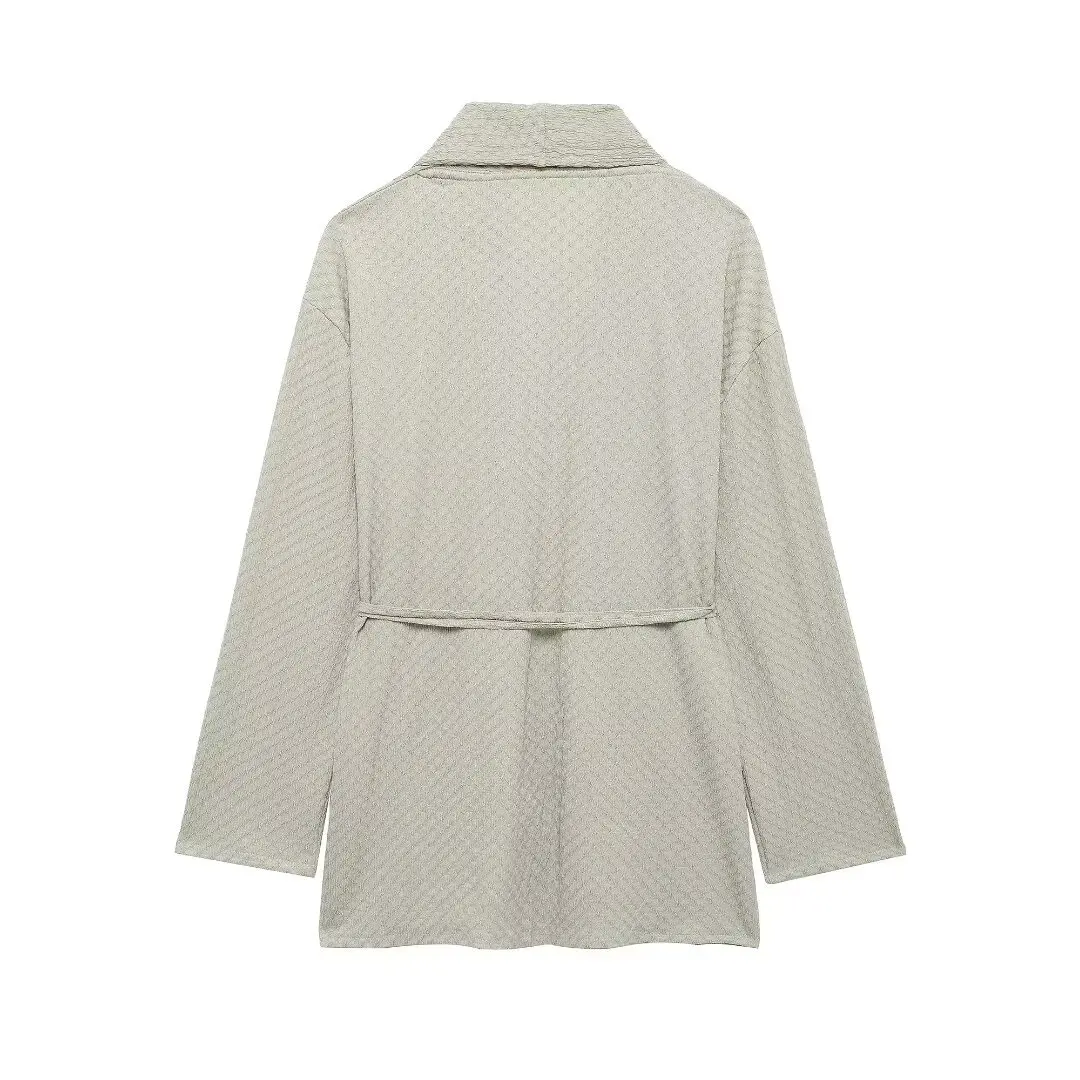 Duoperi Женская Повседневная Свободная Блузка Со Складками На Шнуровке Спереди С