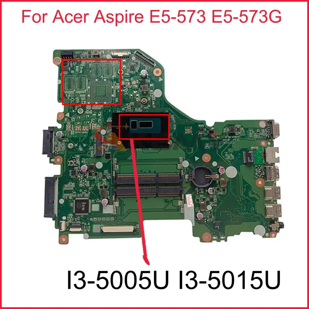 

NBVB011002 NB.VB011.002 для Acer Aspire E5-573 E5-573G Материнская плата ноутбука DA0ZRTMB6D0 с I3-5005U I3-5015U CPU DDR3 100% тест