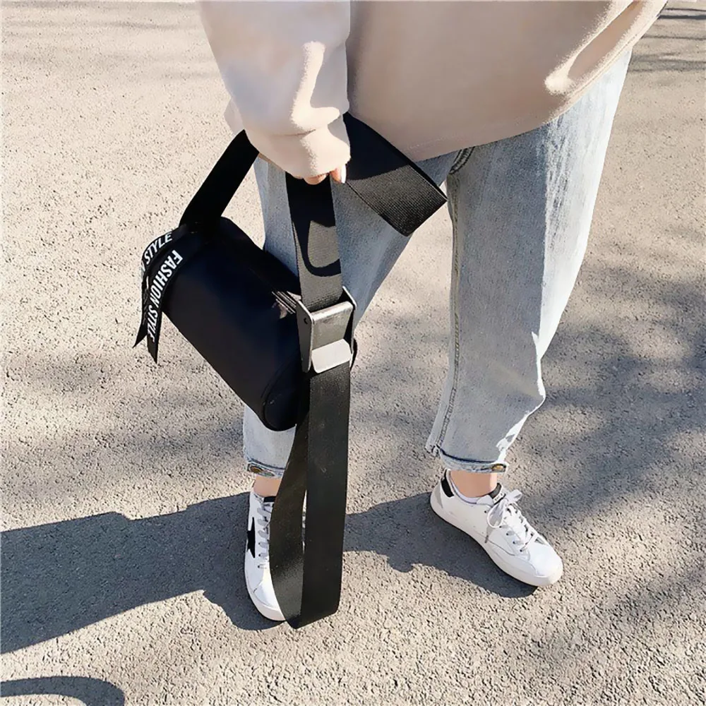 Sports Cylinder Nylon Bag Men Women Shoulder Bucket Bag Mobile Phone Messenger Bag Ins Cross-body Backpack Multi-functional Bag