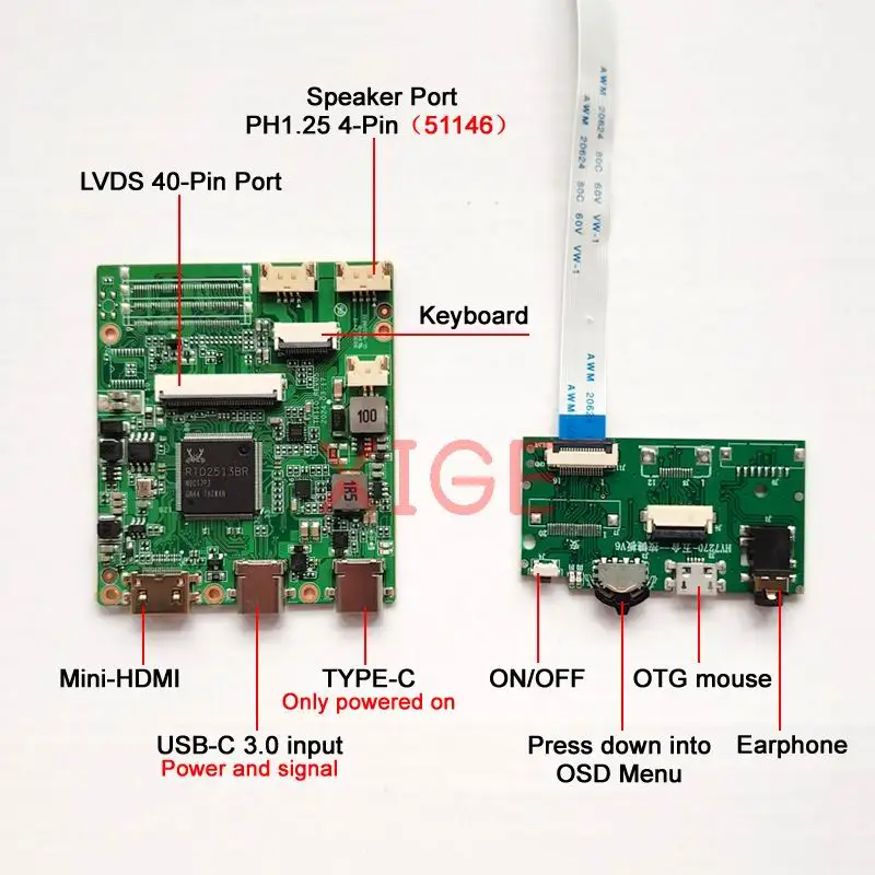 Фото DIY комплект для LTN156AT35-H01/P01/T01/W01 1366x768 Mini-HDMI USB-C матрица ноутбука LVDS 40-контактный TYPE-C 15,6 