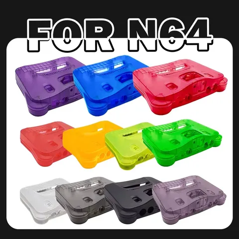 Пластиковый корпус TicKnot для консоли N64, полупрозрачный чехол для корпуса Nintendo 64, прозрачный корпус игровой коробки для корпуса N64