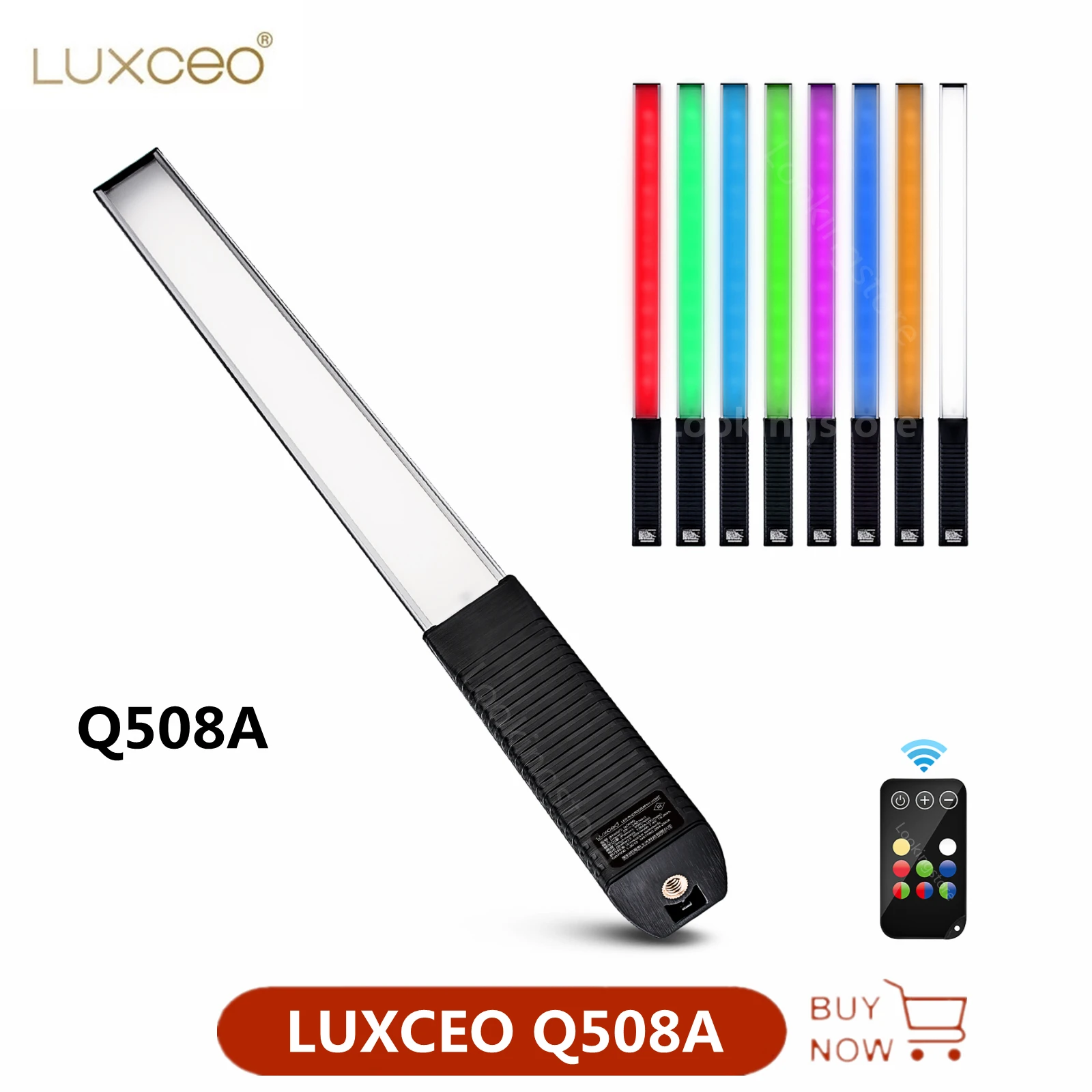 LUXCEO Q508A RGB светодиодный светильник для видеосъемки Ручной Светильник 3000K-6000K фотографисветильник дистанционное управление для фото-и видеосъемки