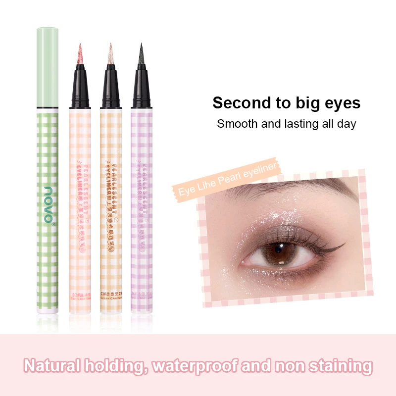 

Highlighter Eyeliner Soft Smooth Eye Liner Shimmer Glitter Highlight Pen Liquid Eyeliner Pen Brighten Sparkling Eyes Cosmetics