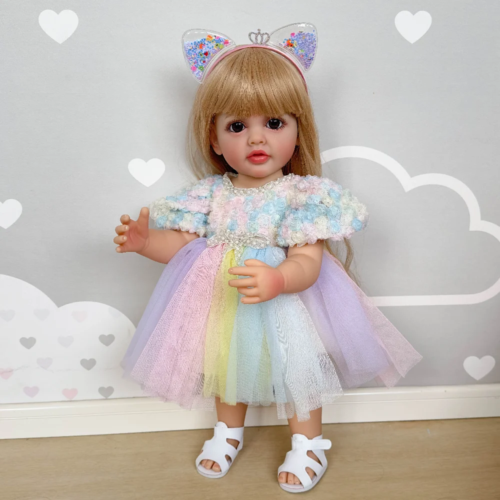 Ing Girl Doll Betty With Long Blond Wig And Princess Dress 3d Painted Visible Veins