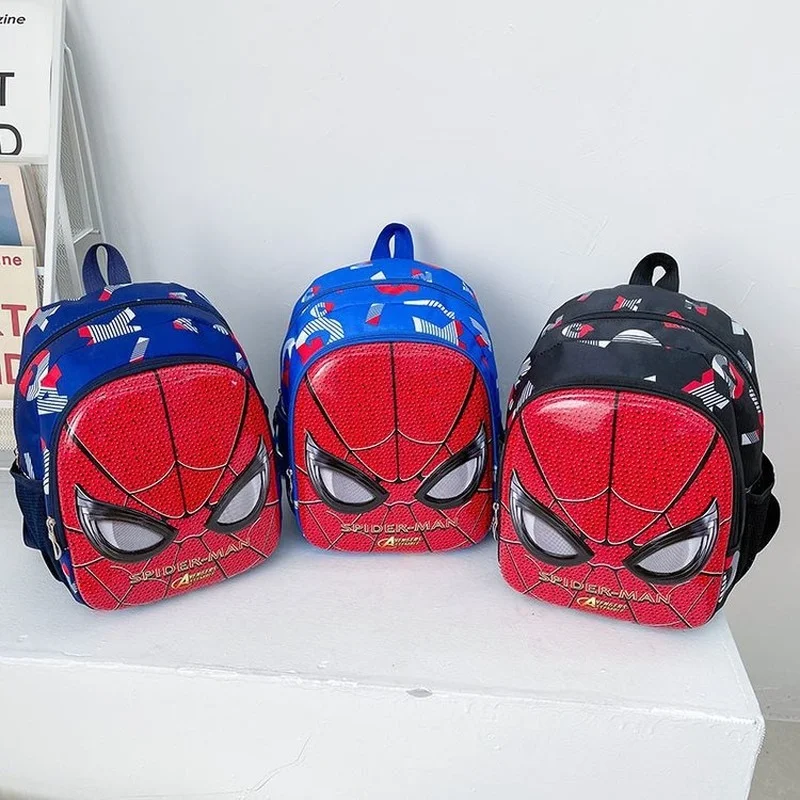 

Marvel Spiderman Backpacks Super heroes New School Bag 3D stereo Children Boys Kindergarten Backpack Kids Children Cartoon Bags