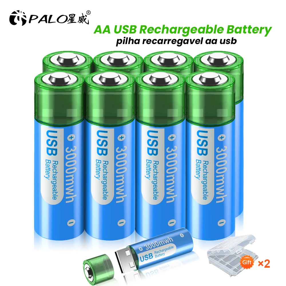 Аккумуляторная литий-ионная батарея PALO, 100% в, AA, 1,5 МВт/ч