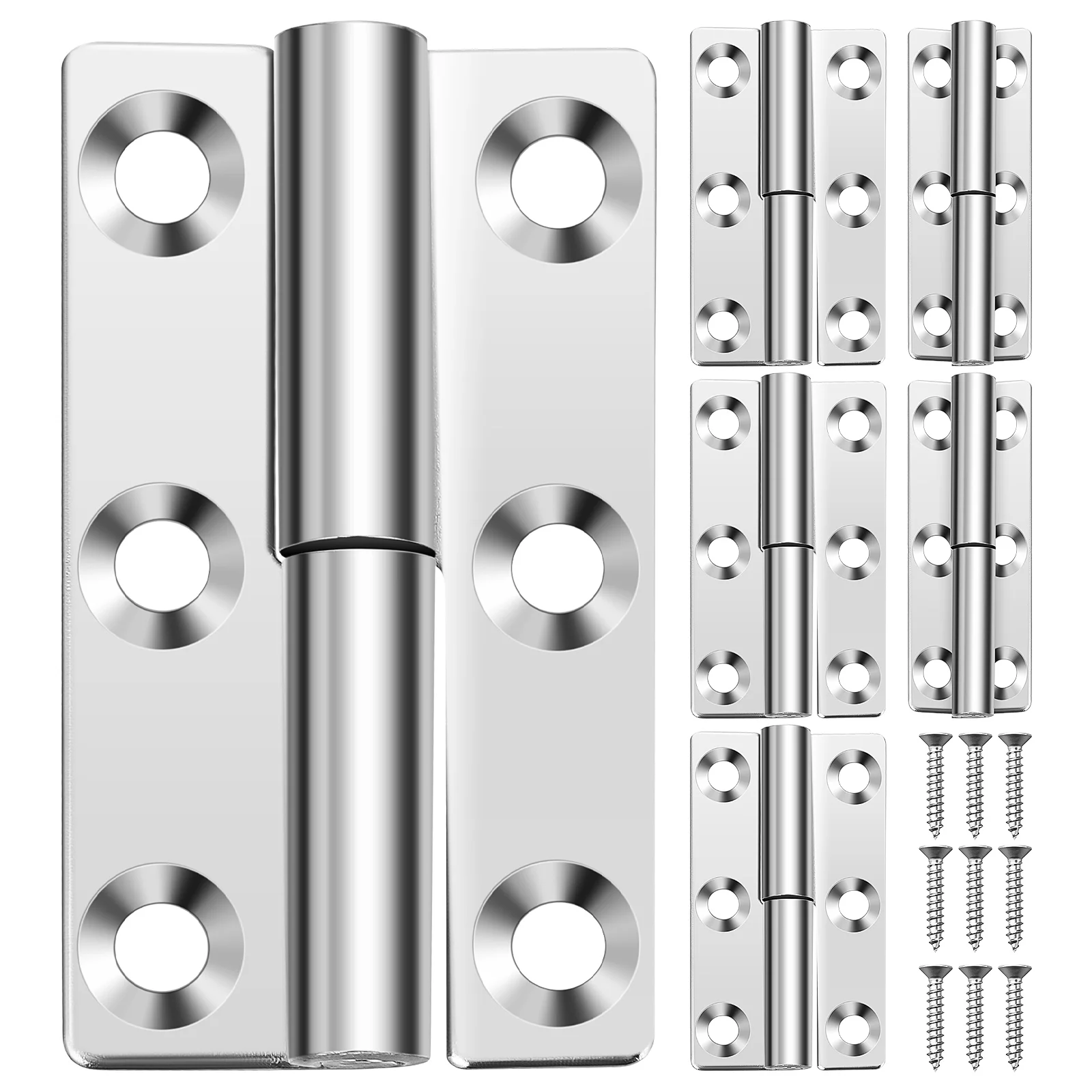 

1 Set Door Hinges Window Hinges 304 Stainless Steel Hinges with Screws