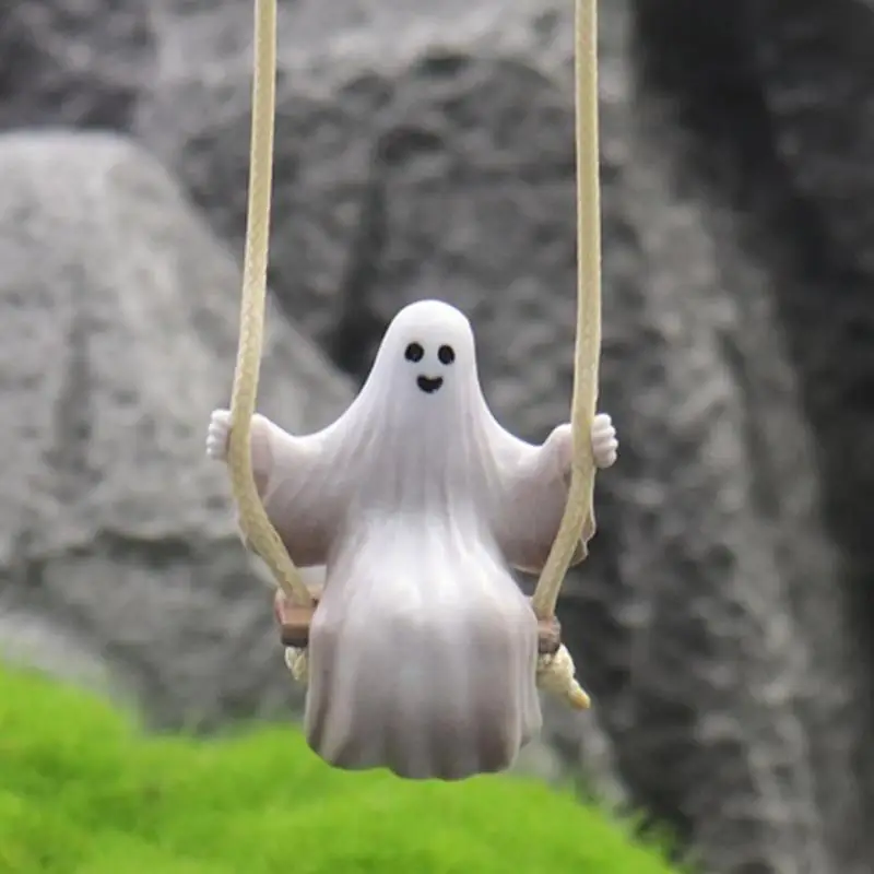 Хэллоуин призрак качели автомобиль орнамент изысканный качающийся кулон