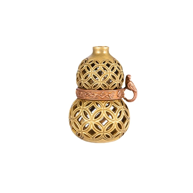 

Upper Sign Gourd Handmade Pure Copper Gourd Pendant Car Key Pendant Fu Lu Safe