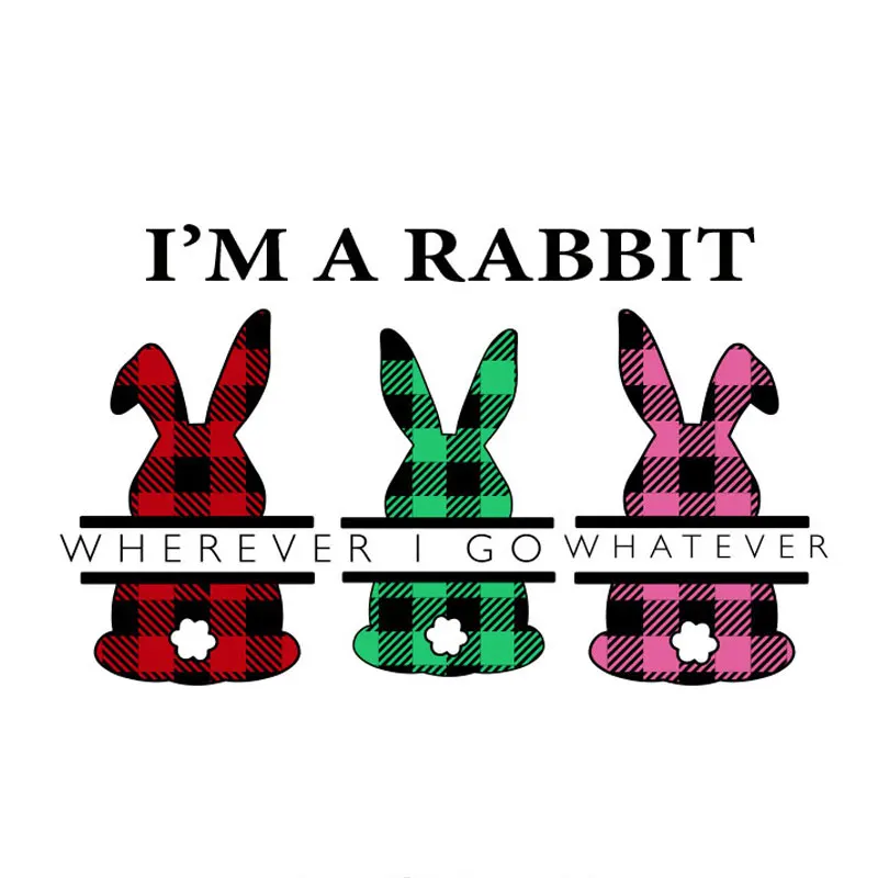 

Clothing Thermadhesive Patches Cartoon Cute Rabbits Iron-on Transfers for Children's Clothes Easter Day Rabbit Patch Stickers