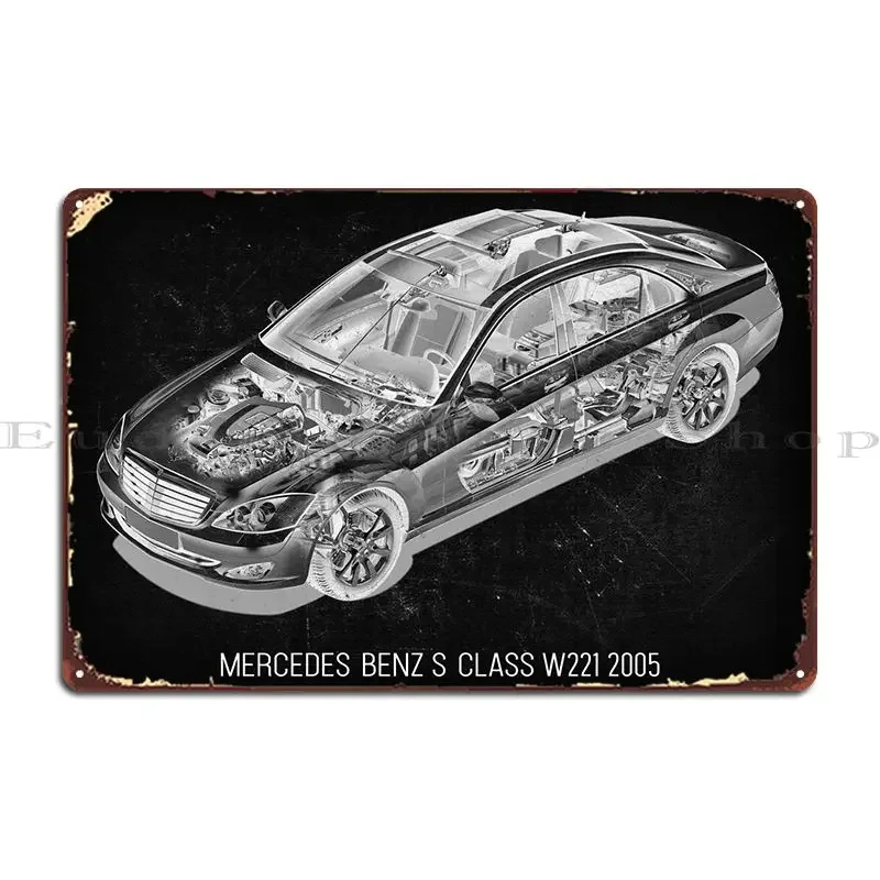 Mercedesbenz Sclass W221 Металлические вывески Настенный декор Дизайнерский клуб Домашние