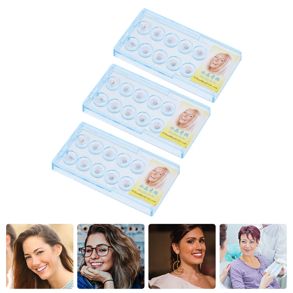 

30pcs Shiny Crystal Teeth Ornaments Unique Teeth DIY Decors Crystal Decors