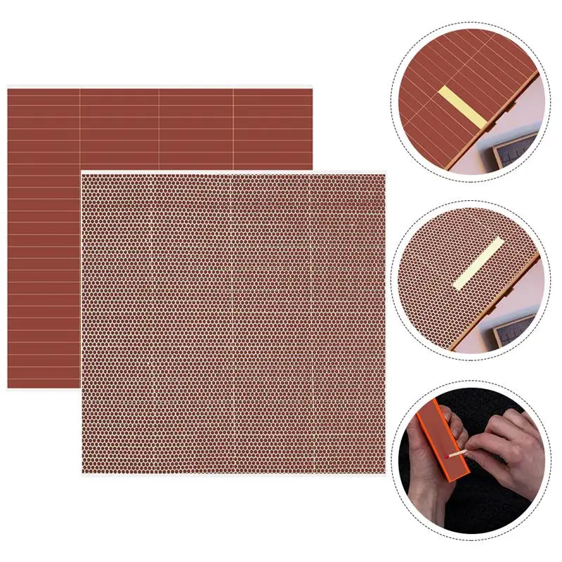 

2 Sets Matchstick Striker Adhesive Matches Flame Paper Match Stickers DIY Match Striker Paper DIY Scented Candle Accessories