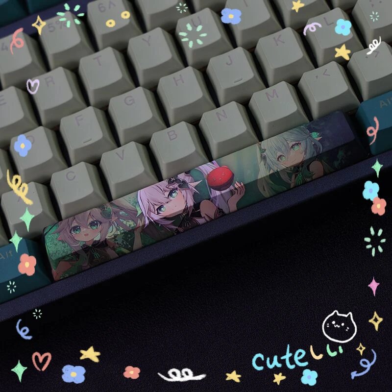 108 клавиш Genshin Impact Nahida Keycaps Games Anime Keycap OEM профиль PBT краска сублимационная