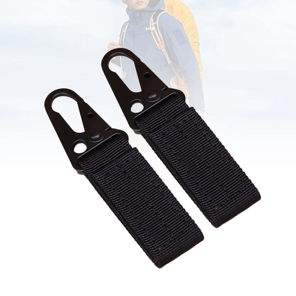 

2 Pcs Key Holder Belt Outdoor Survival Fires Starter Keychain Heavy Duty Lanyard Carabiner Keys