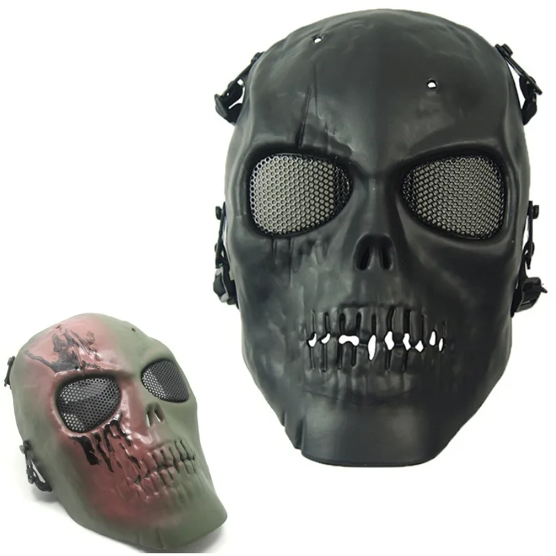 

Halloween Horror Skull Mask Full Face Outdoor Military Tactical CS Airsoft Paintball Hunting Riding Protection Party Supplies