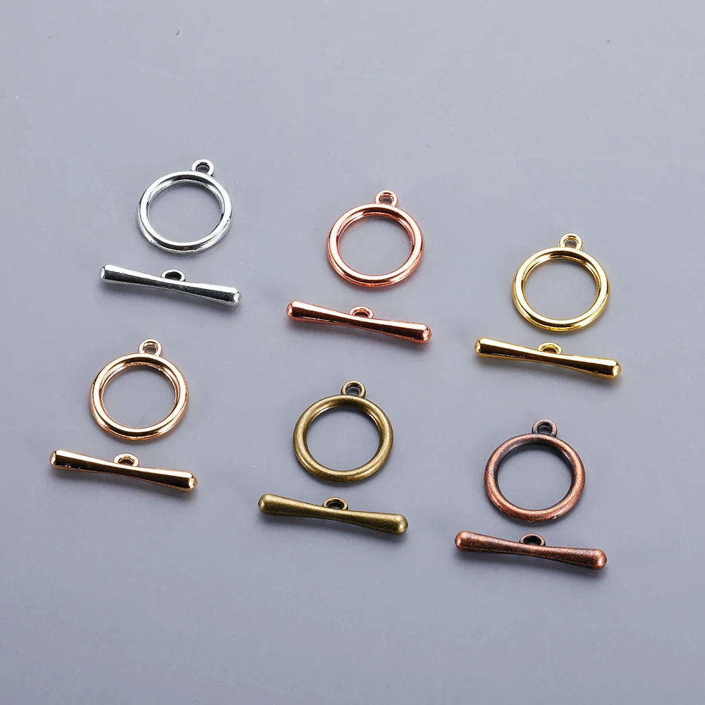 10sets/Lot Classic OT Clasp for Necklace Bracelet Making Stainless Steel 6 Colors Connector Toggle Clasp DIY Jewelry Findings