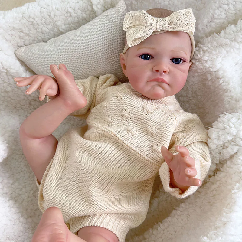 

Готовая кукла-Новорожденный уже окрашенная 20 дюймов, Объемная картина для новорожденных с видимыми венами, Прямая поставка