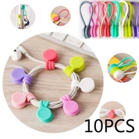 10x magnetic silicone earphone cord winder cable holder multifunction office headphones usb cable wire organizer