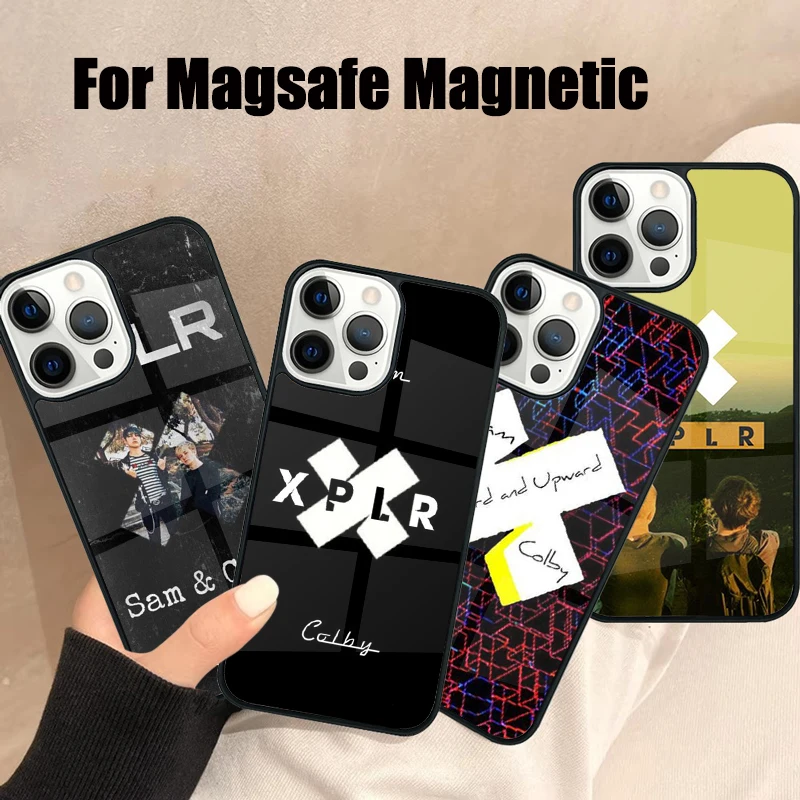 Чехол для телефона Sam and Colby XPLR Magsafe iPhone 16 15 14 13 12 11 Pro Max Plus зеркальный беспроводной