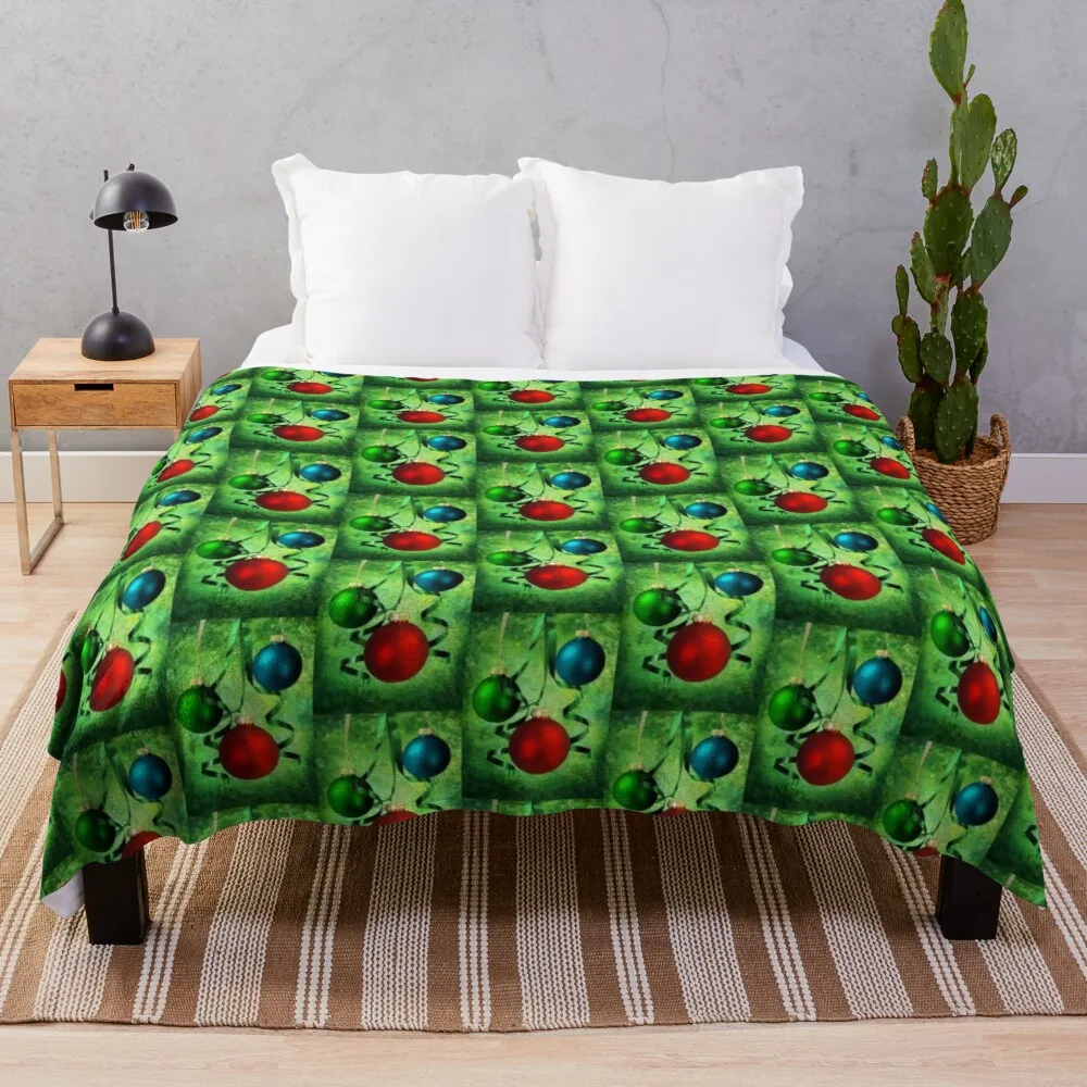 

CHRISTMAS ORNAMENTS Blanket Fleece Art Print Children Warm Bed Throw Blanket newborn bayby Blanket Boys Adult Gifts