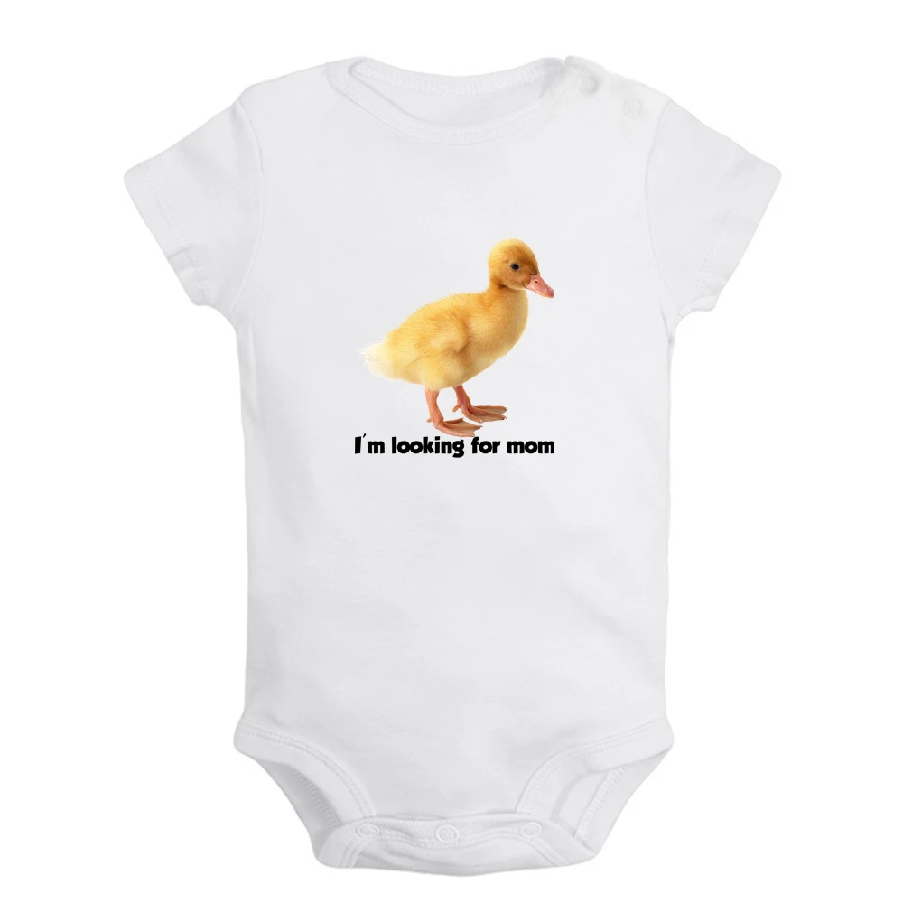 Я ищу маму милое детское боди в виде утенка для девочек забавное с принтом
