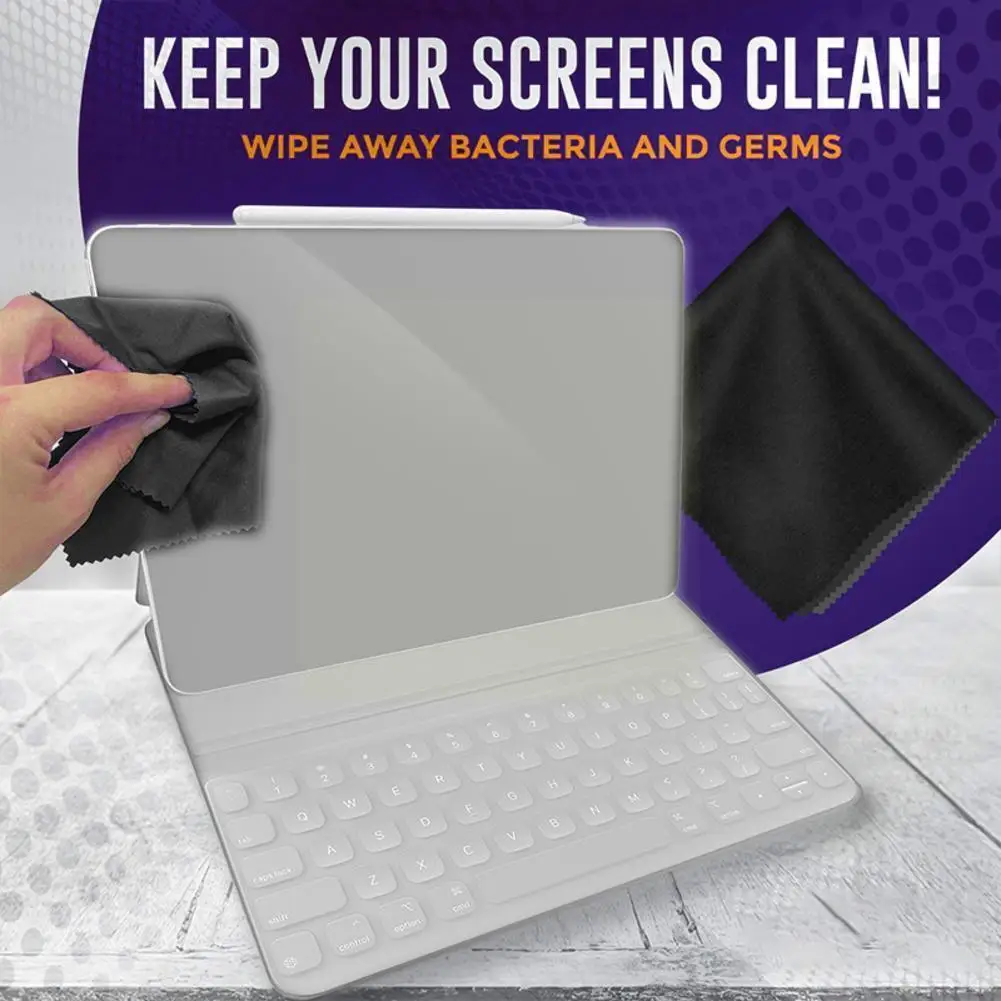 

Microfiber Computer Cleaning Cloth Dust Proof Protective Cloth Film Notebooks Screen Cover Keyboard Palm Cleaning Blanket L O2U8
