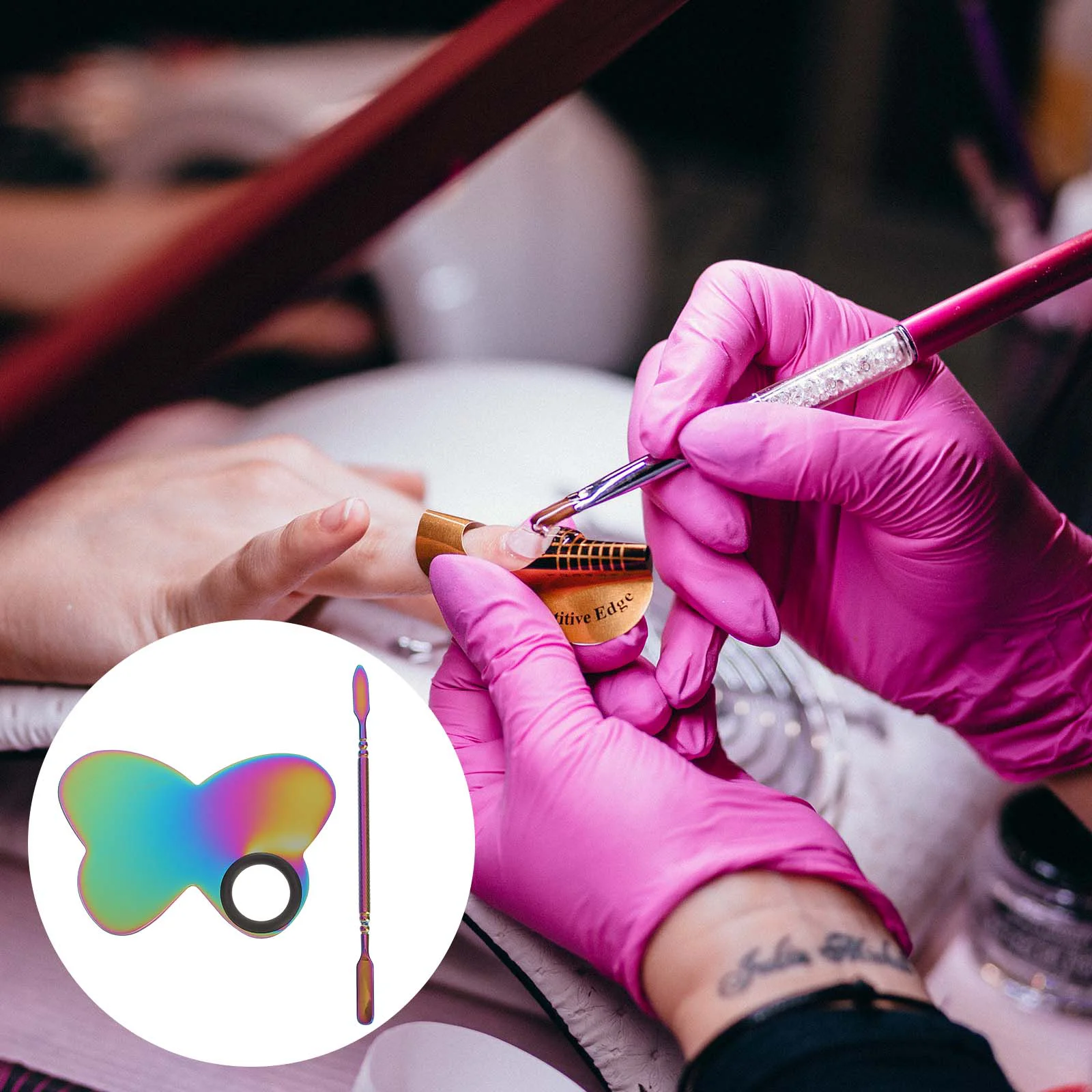 

Makeup Mixing Nailspatula Artcosmeticpolish Color Foundation Tools Pallete Pigment Toolplate Medium Displaymanicure Boards