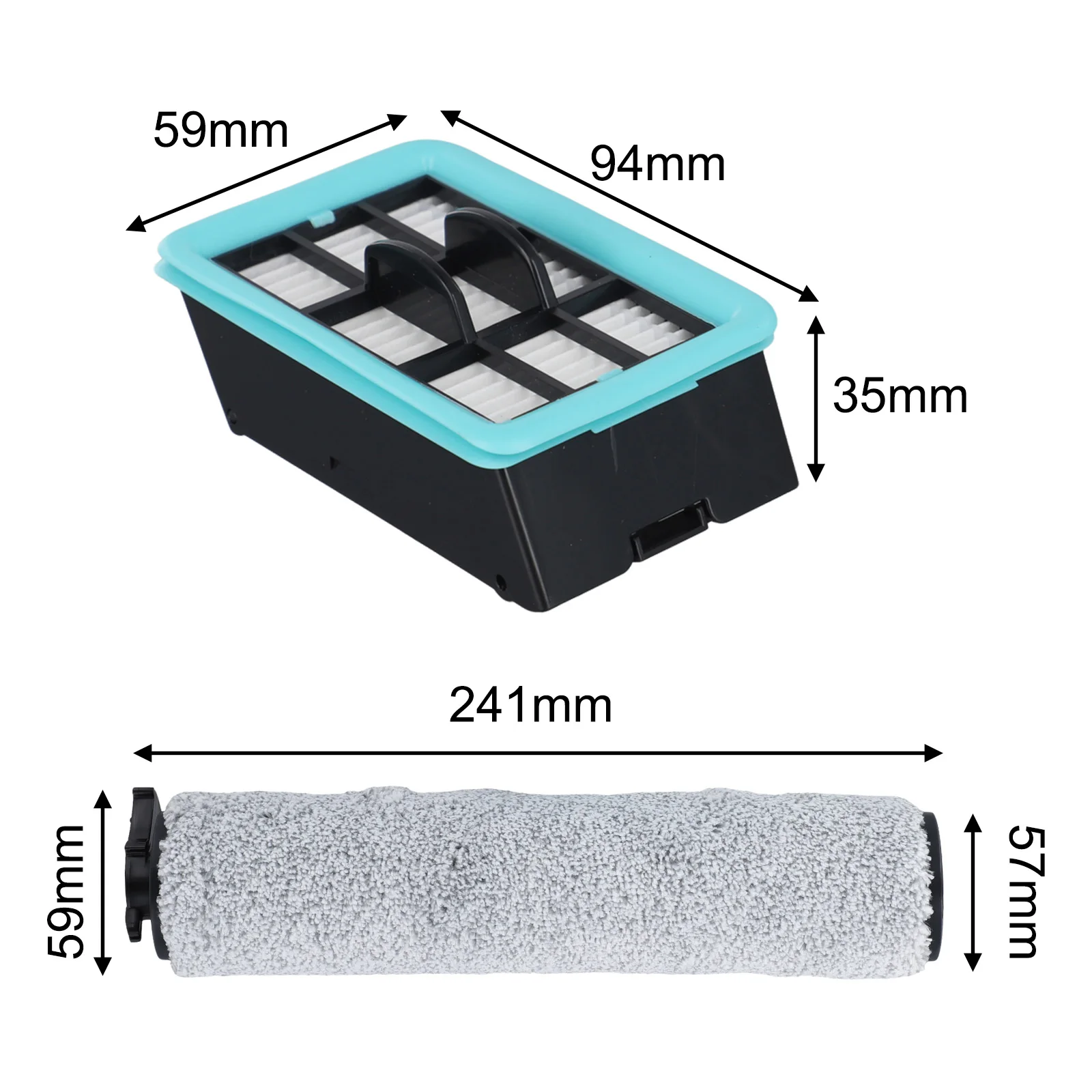 Комплект фильтров с роликовой щеткой для Bissell Crosswave HF2/3845N/3831 пылесос сменные