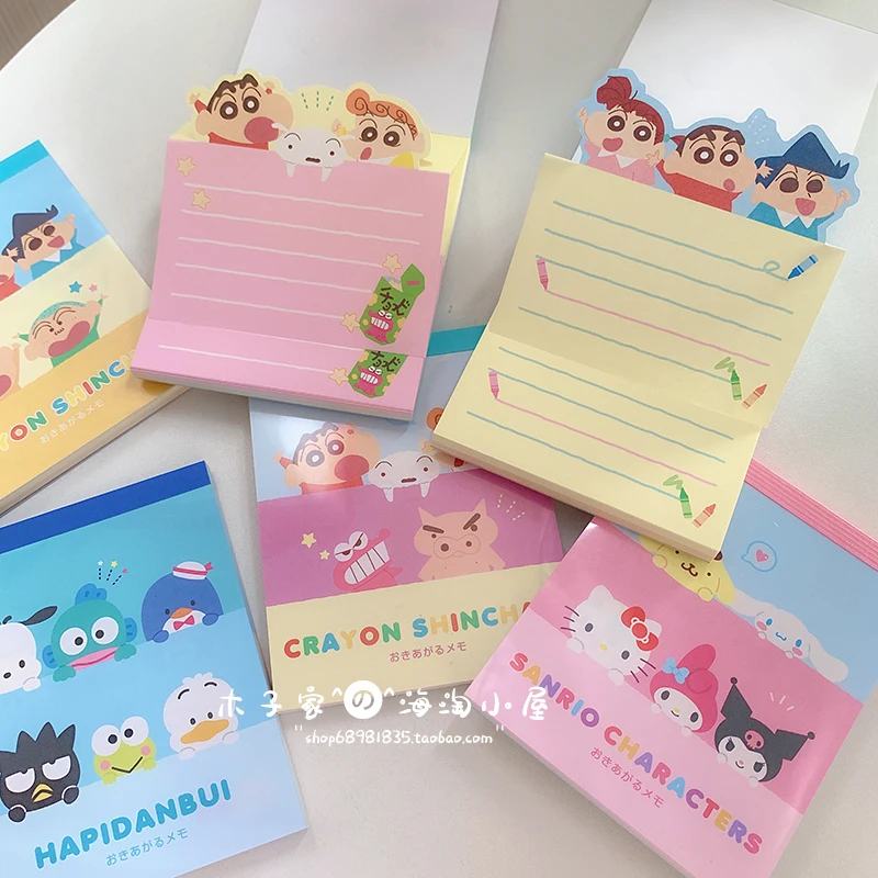 

Crayon Shin-Chan Sanrio ограниченный мультяшный складной трехмерный блокнот, блокнот, 60 страниц, милый фотографический подарок