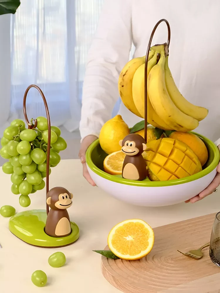

JOIE Monkey Shape Banana Hanger Fruit Maintenance Fresh Storage for Living Room Bananas Hook Stand Banana Holder Home Decor joie