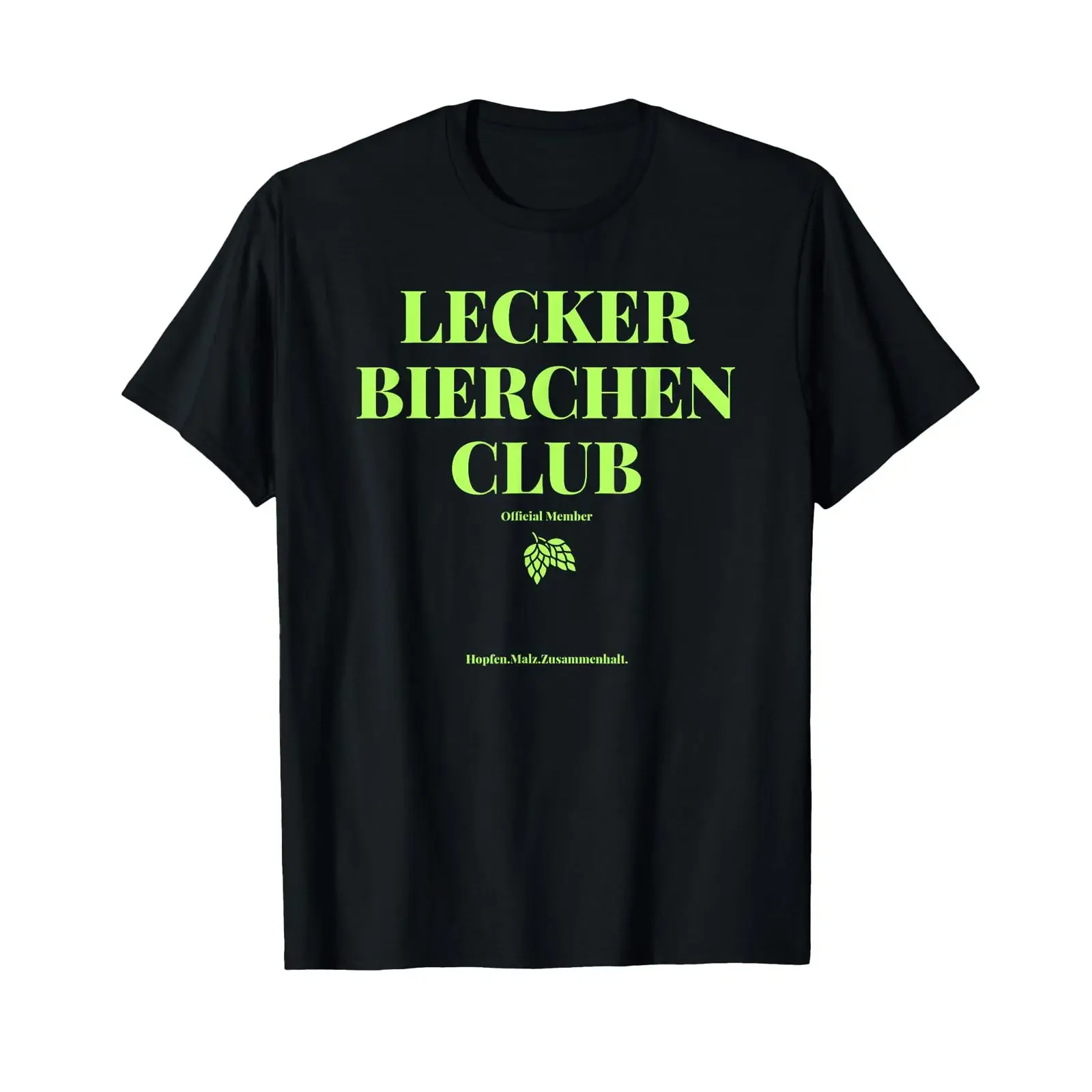 Фото Футболка Lecker Bierchen Club, винтажная, с эффектом потертости, эластичная, в стиле стритвир, модная, с мягкой графической печатью, для повседневной носки, стильная и универсальная. №1