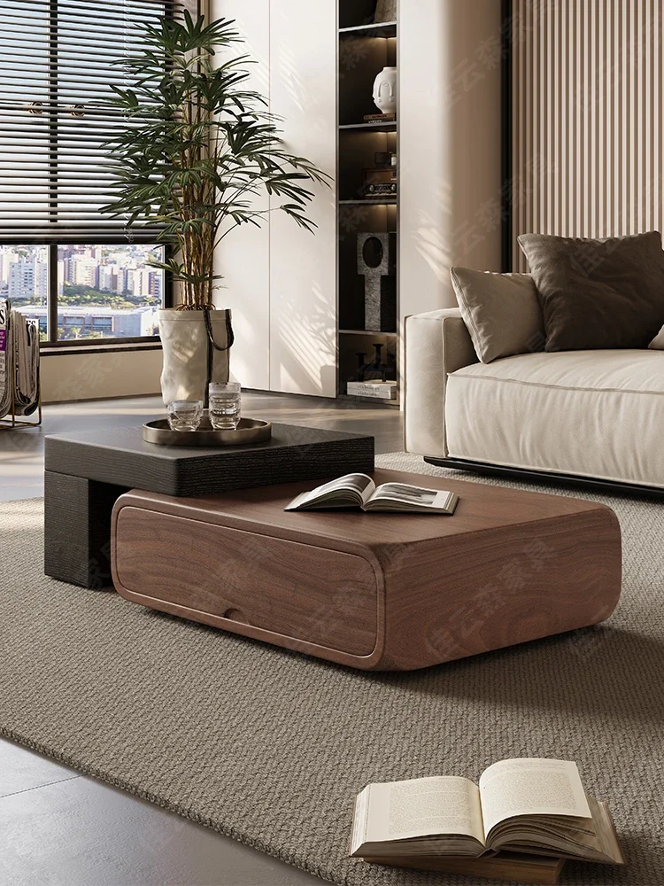 Ореховый зернистый комбинированный ТВ-шкаф для гостиной домашний бревен