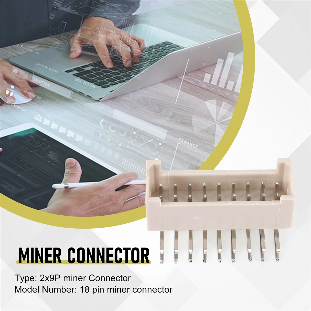 50 шт. разъем BTC BCH LTC ZEC Miner 2X9P винтовой штифт подходит для Asic Antminer S9 Z11 L3 X3 A1