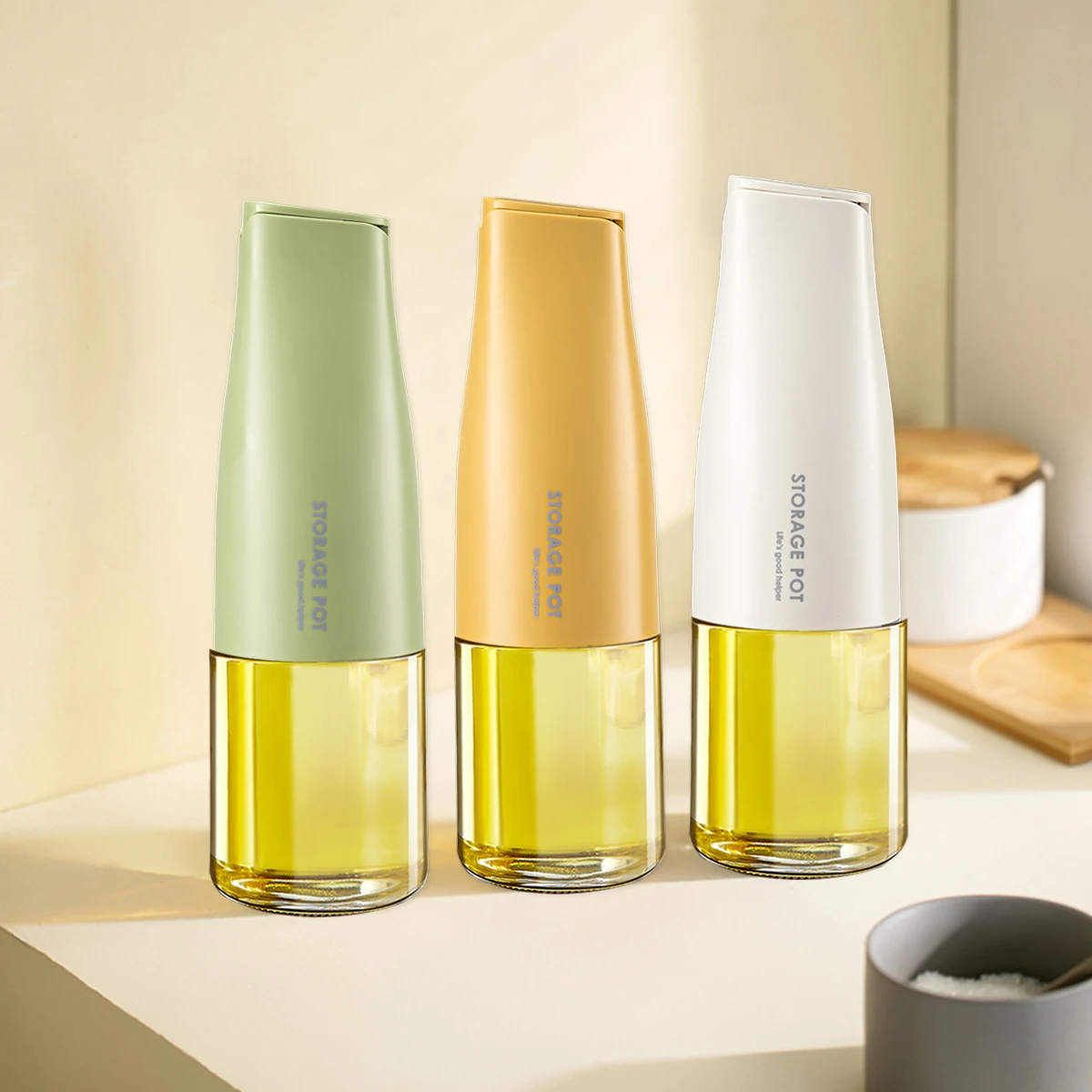 

Оригинальная бутылка 500 мл, автоматический откидной контейнер для масла и уксуса с автоматической крышкой, герметичная стеклянная бутылка-...