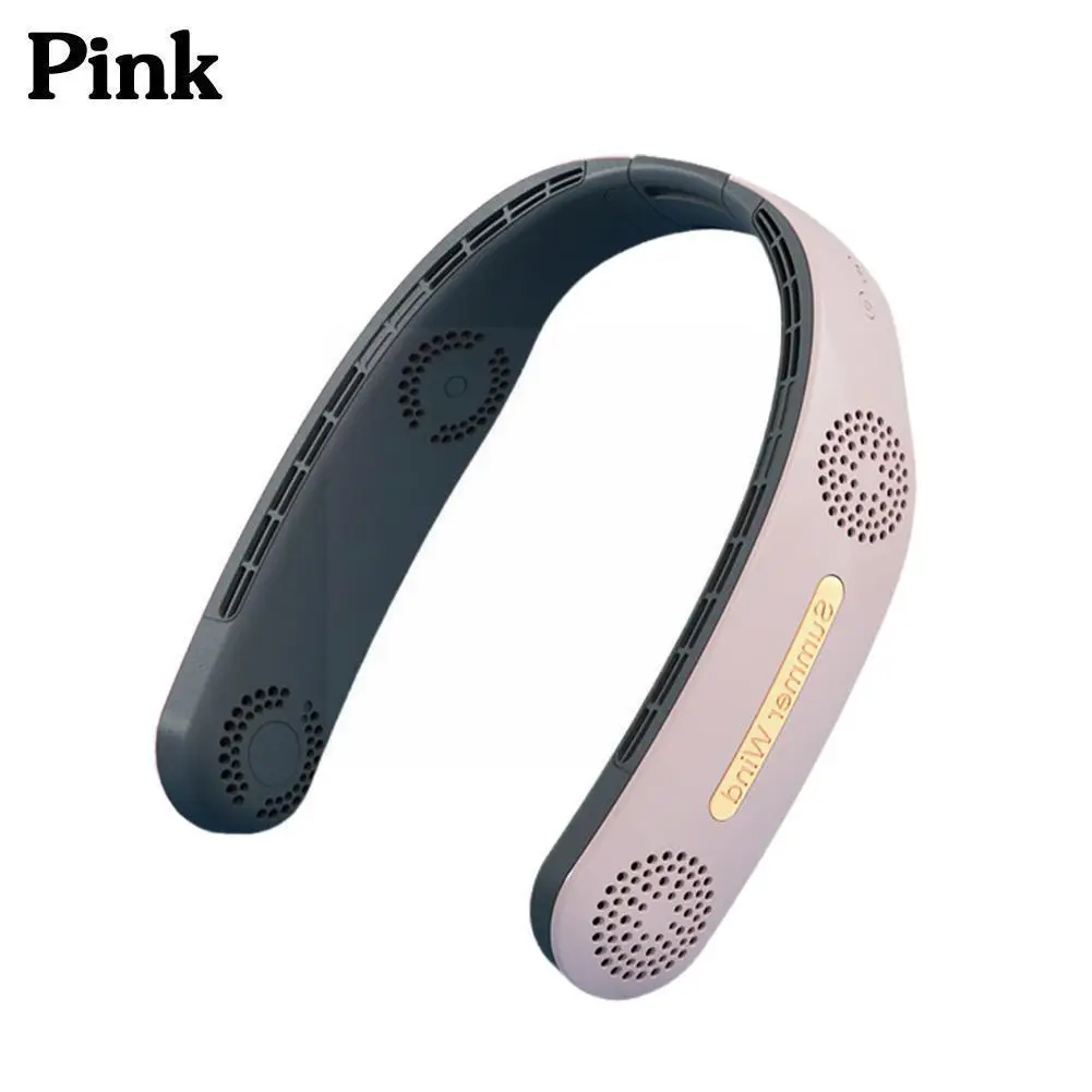 

New Portable Mini Neck Fan Electric Wireless Fan Rechargeable Ventilador Cooling Usb Bladeless Mute Fans For Outdoor Sports I9t2