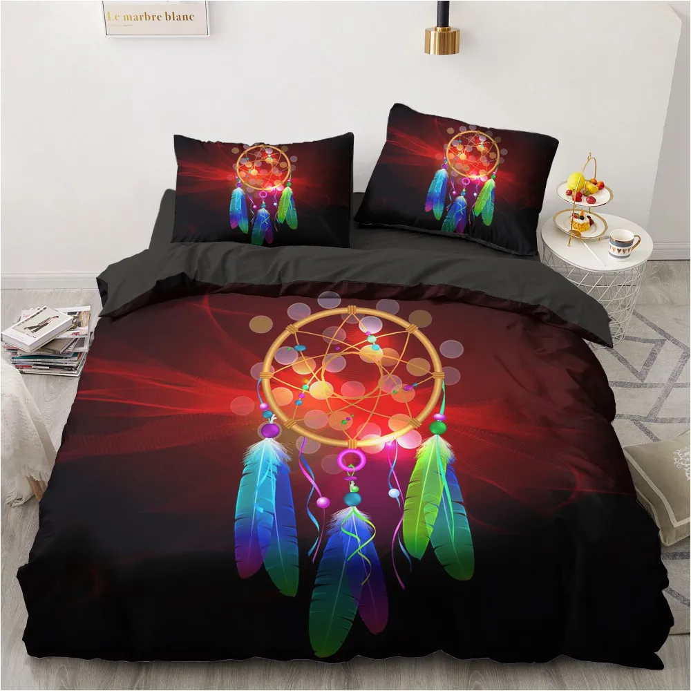 

Classic 3D Design Custom Comforter Case Quilt Cover Bedding Set Single King Queen Double Single Size Home Textile Pillowcase