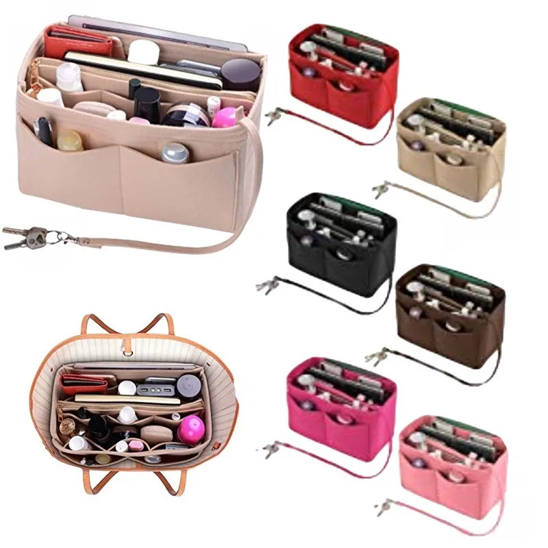 

Purse Organizer Insert, Felt Bag organizer with zipper,Bag in bag, Handbag & Tote Shaper,Perfect For Speedy Neverfull