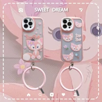 bandai adorable pink stardew strap bracelet phone case for iphone 13 12 11 pro max xs xr x xsmax 8 7 plus high quality cover