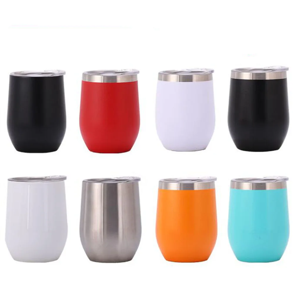 

12oz Double Wall Stainless Steel Vacuum Beer Mug 360ml Coffee Juice Cup Wine Tumbler with Seal Lids Thermos Cups