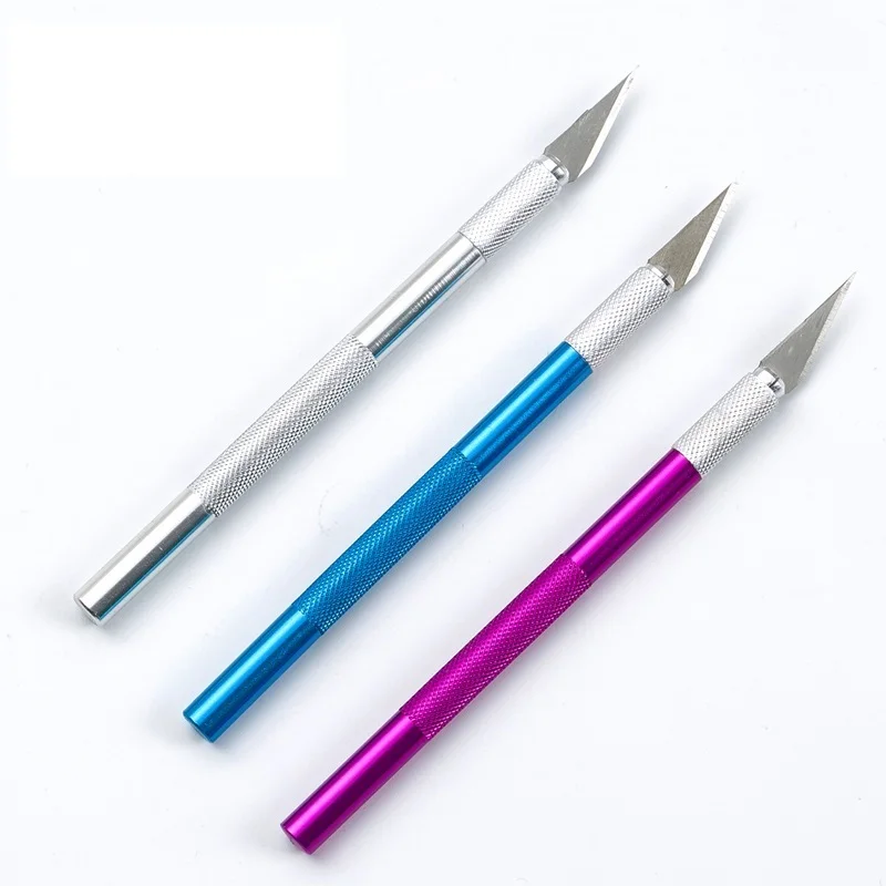 

Carving Metal Scalpel Knife Tools Kit Non-Slip Blades Mobile Phone PCB DIY Repair Hand Tools