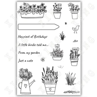 in my garden clear silicone stamps scrapbook diary decoration embossing template diy greeting card handmade 2022 new arrival