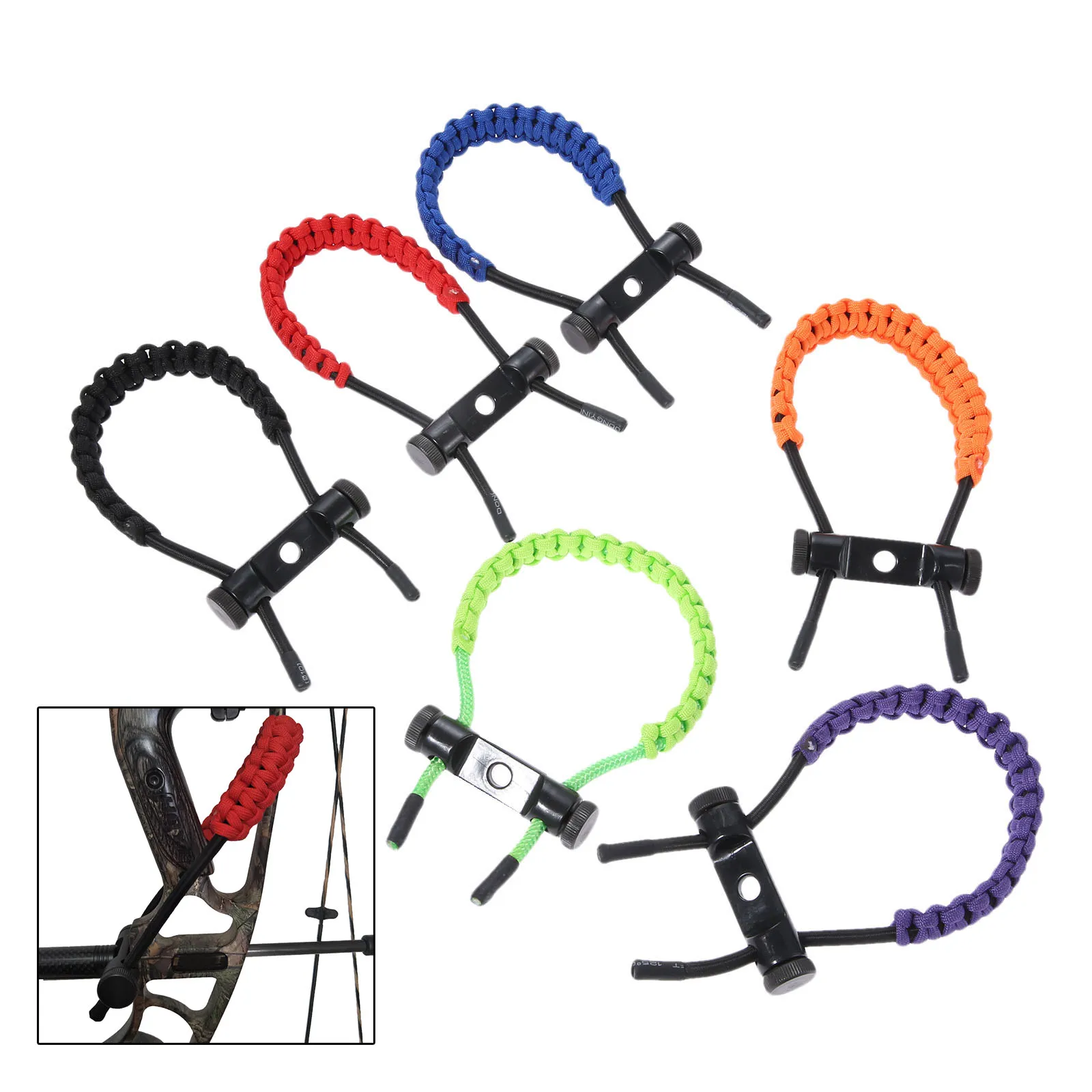 

Archery Wrist Bow Sling Archery Adjustable Compound Bow Shooting Nylon Braided Parachute Cord for Sling Shot Hunting Accessories