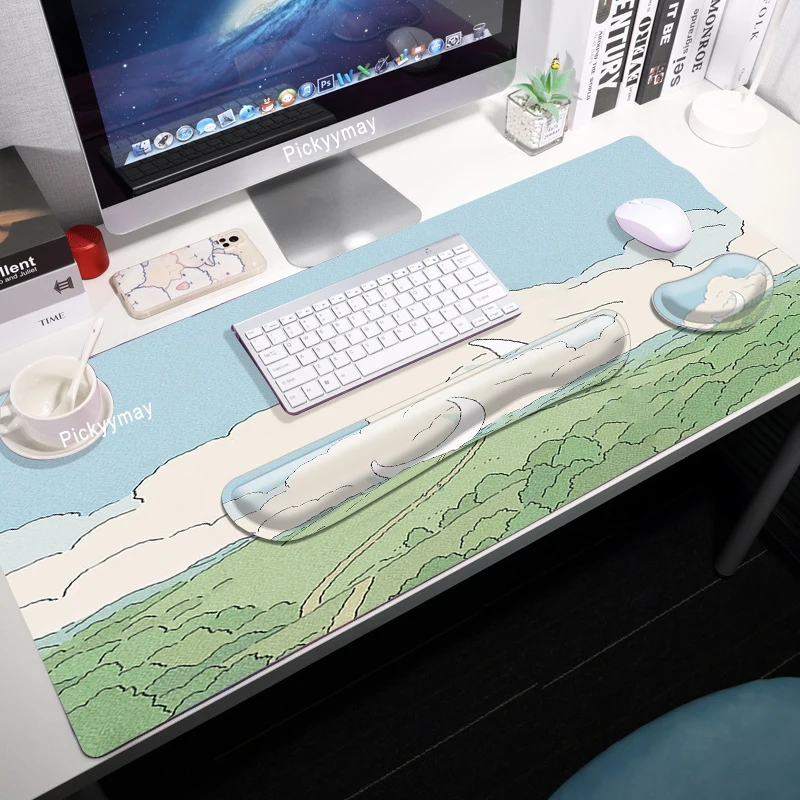 

3-piece Set Ergonomic Keyboard Wrist Rest Mouse Pad Wrist Support Pad Cushion For Office Work Support Large Cute Pant Mousepad