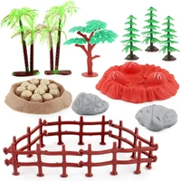 11pcs dinosaur egg toys educational action figure fence scene accessories toy for kids boys girls toddler gift