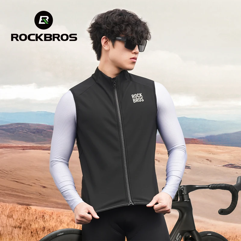 ROCKBROS зимний ветрозащитный жилет теплая куртка спортивная термоодежда для бега