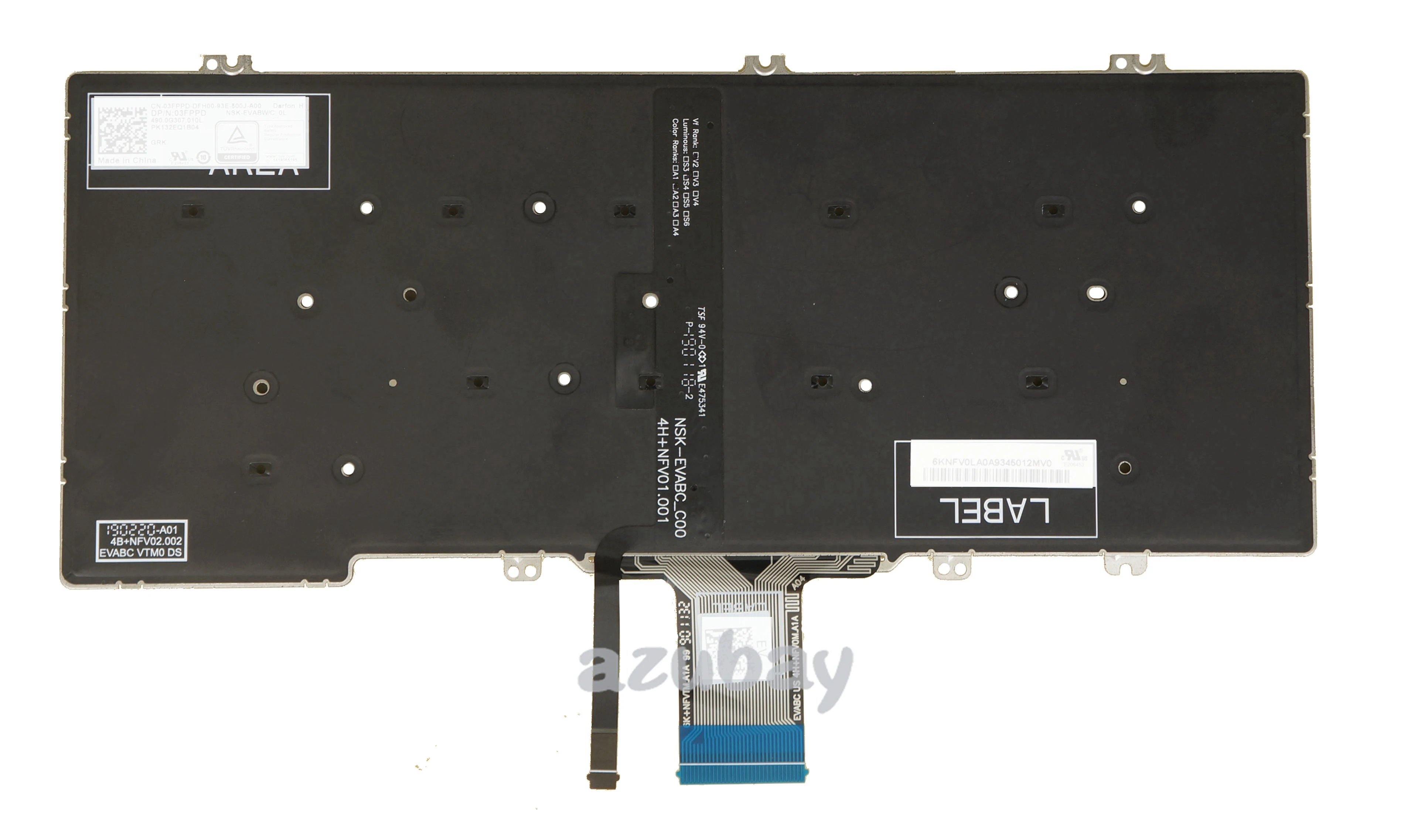 Клавиатура для ноутбука Dell 0666FG 0DTF98 0DCJ6K 062KCJ 07FYT7 DLM18G3 02TR2K 02RDRV 03PCWD 03FPPD 06XCKK 02G03V с