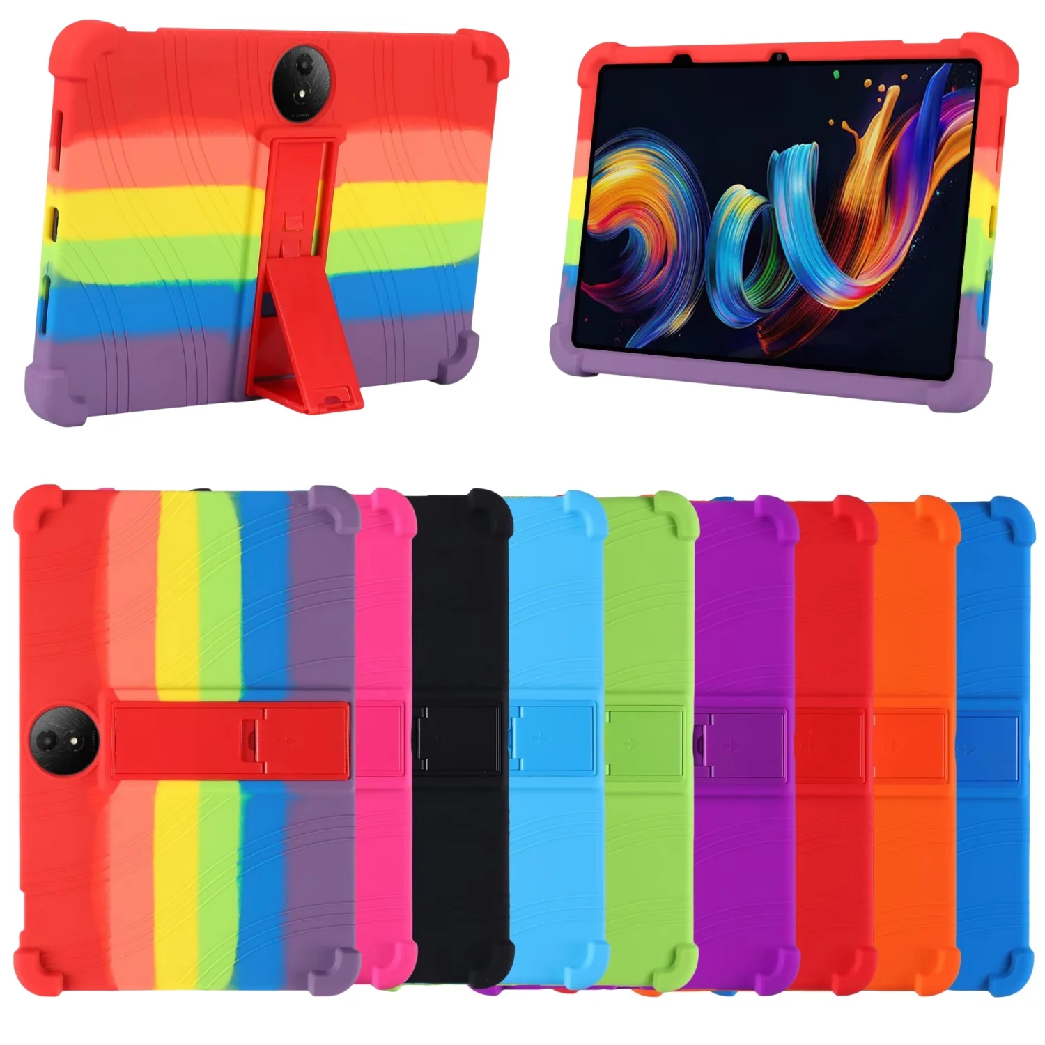 Фото Детский чехол для TCL NXTPAPER 11 Plus, чехол для планшета, 11,5 дюймов, мягкий силиконовый противоударный защитный чехол для всего тела с подставкой №2