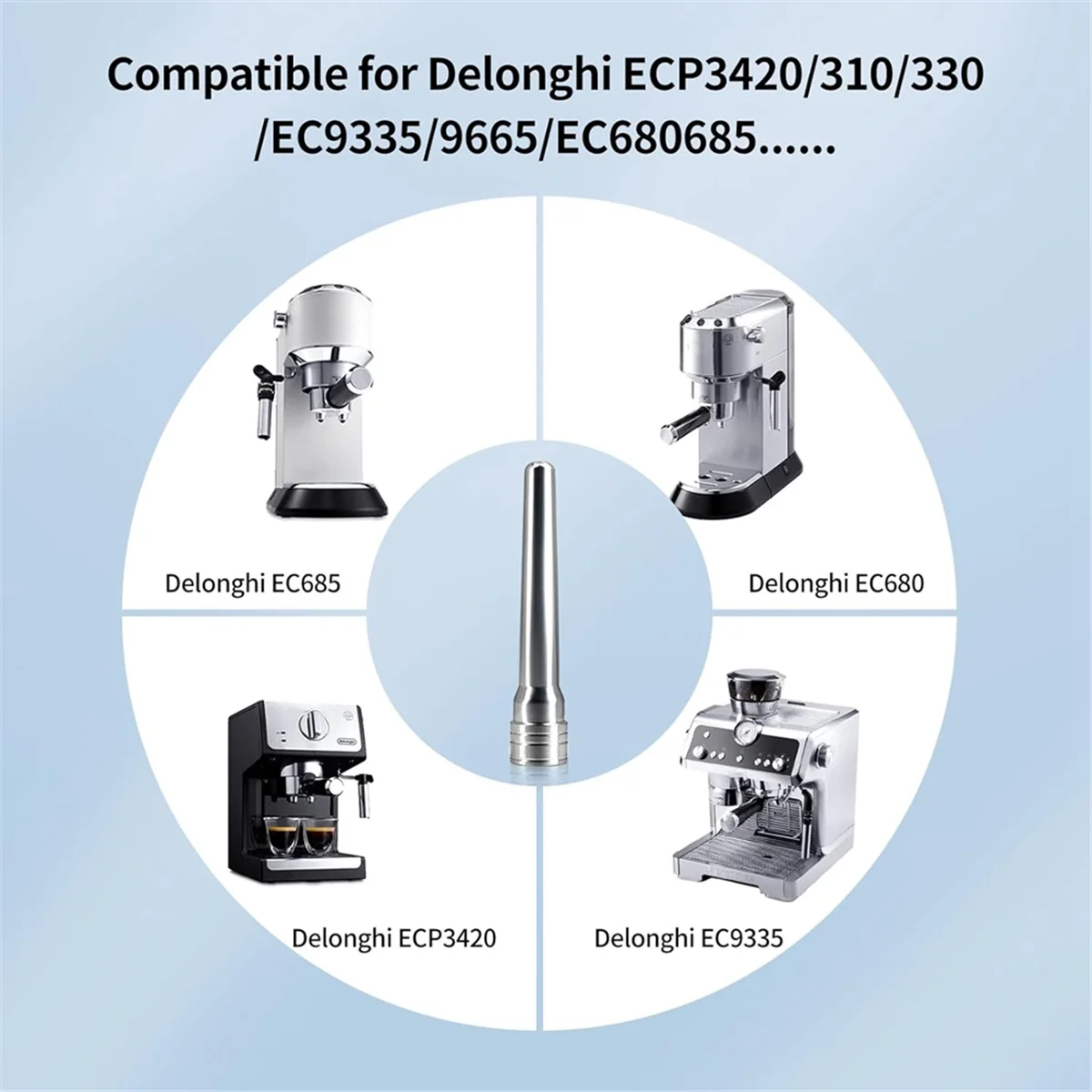 2 шт. носик с паровой насадкой для Delonghi Dedica EC680/EC685 EC9335 ECP3420 ECO310 внутренняя трубка из