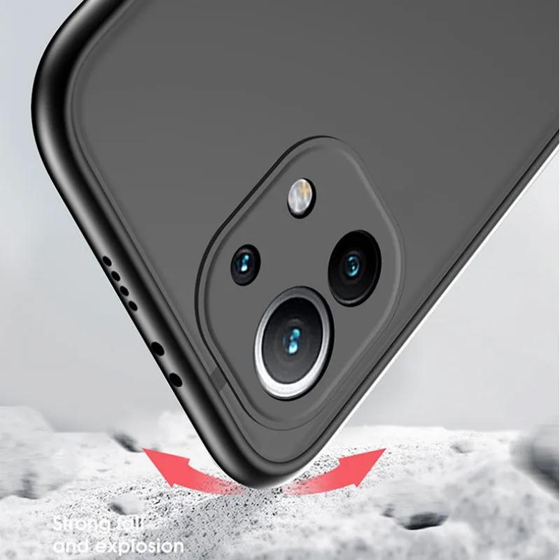 Прочный матовый чехол для Xiaomi Mi 11 Lite 5G NE 9s 9T 10s Poco X3 K50 Redmi Note 10 9 8 12 11T Pro с защитой объектива.